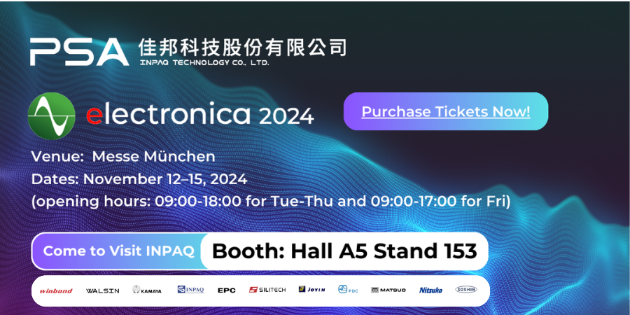 INPAQ Electronica 2024 @ Trade Fair Center Messe Munich, Germany