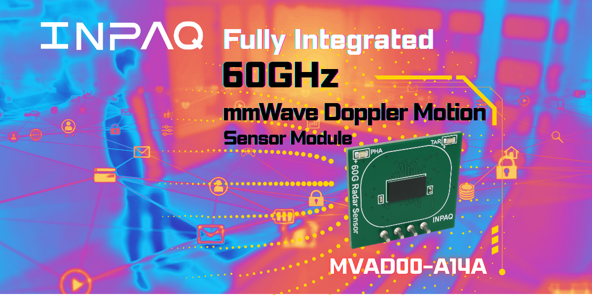 MVAD00-A14A – INPAQ Technology Fully Integrated 60GHz mmWave Doppler Motion Sensor Module