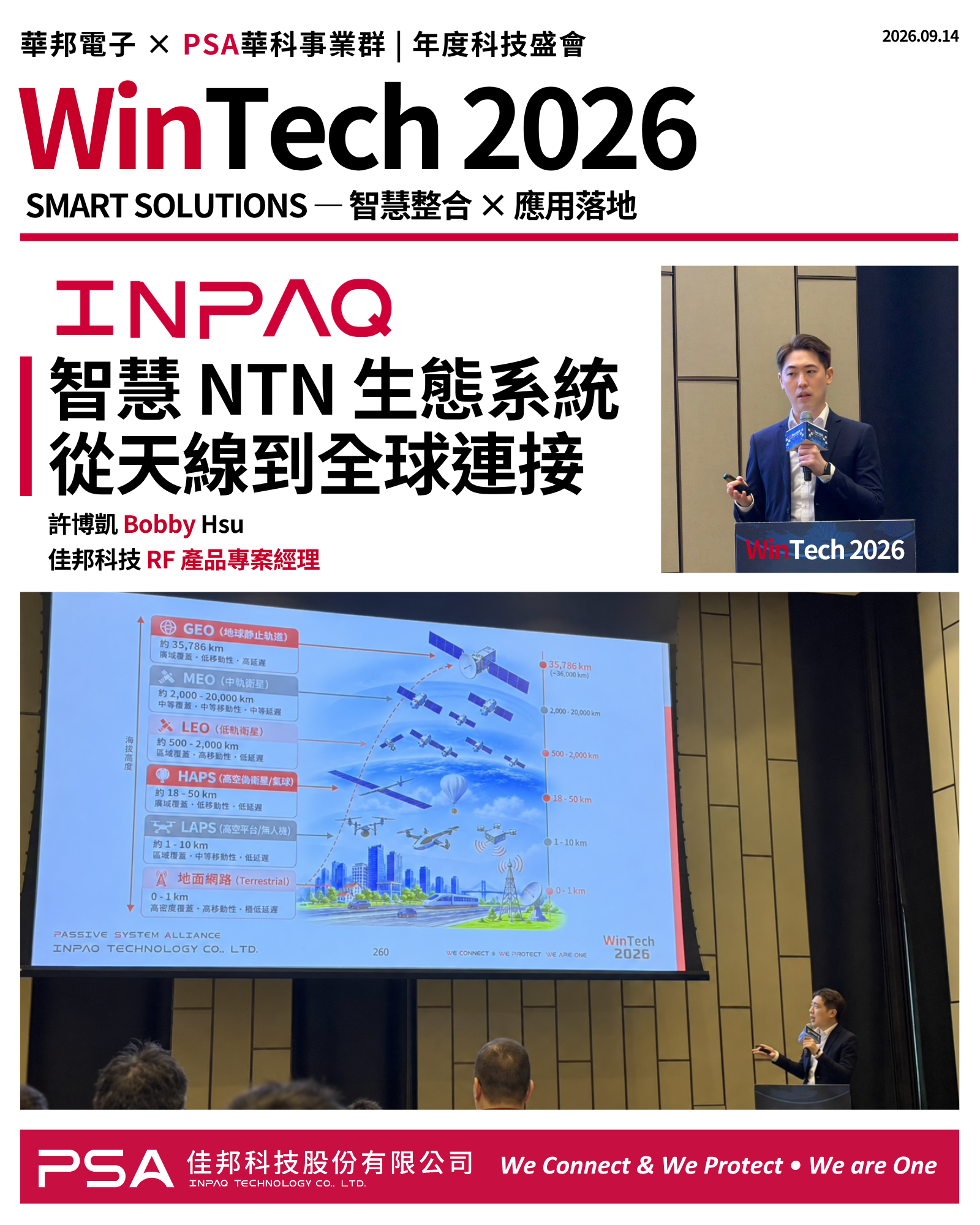 INPAQ佳邦科技 WinTech 2026 智慧NTN生態系統 從天線到全球連接